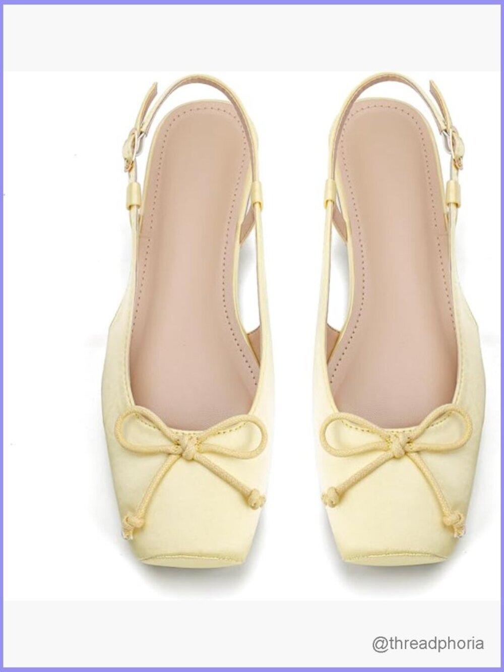 Women's Ballet Flats Slingback Square Toe Bow Knit Dressy Shoes with Ankle